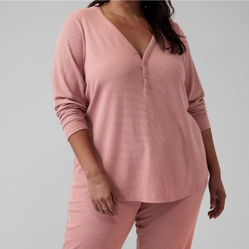 NEW Athleta Wind Down Sleep Top in Palermo Pink